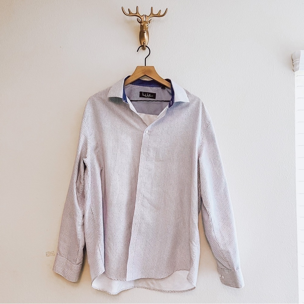 Nicole Miller Men’s Purple Dress Shirt Size XL